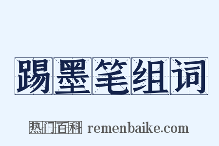 踢墨笔组词是什么意思的图片